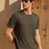 Green linen t-shirt - Made in Italy