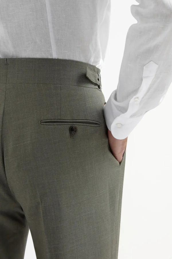 Green Soragna trousers - Made in Italy