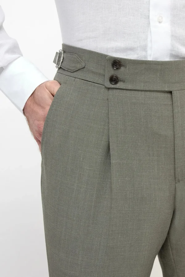 Green Soragna trousers - Made in Italy