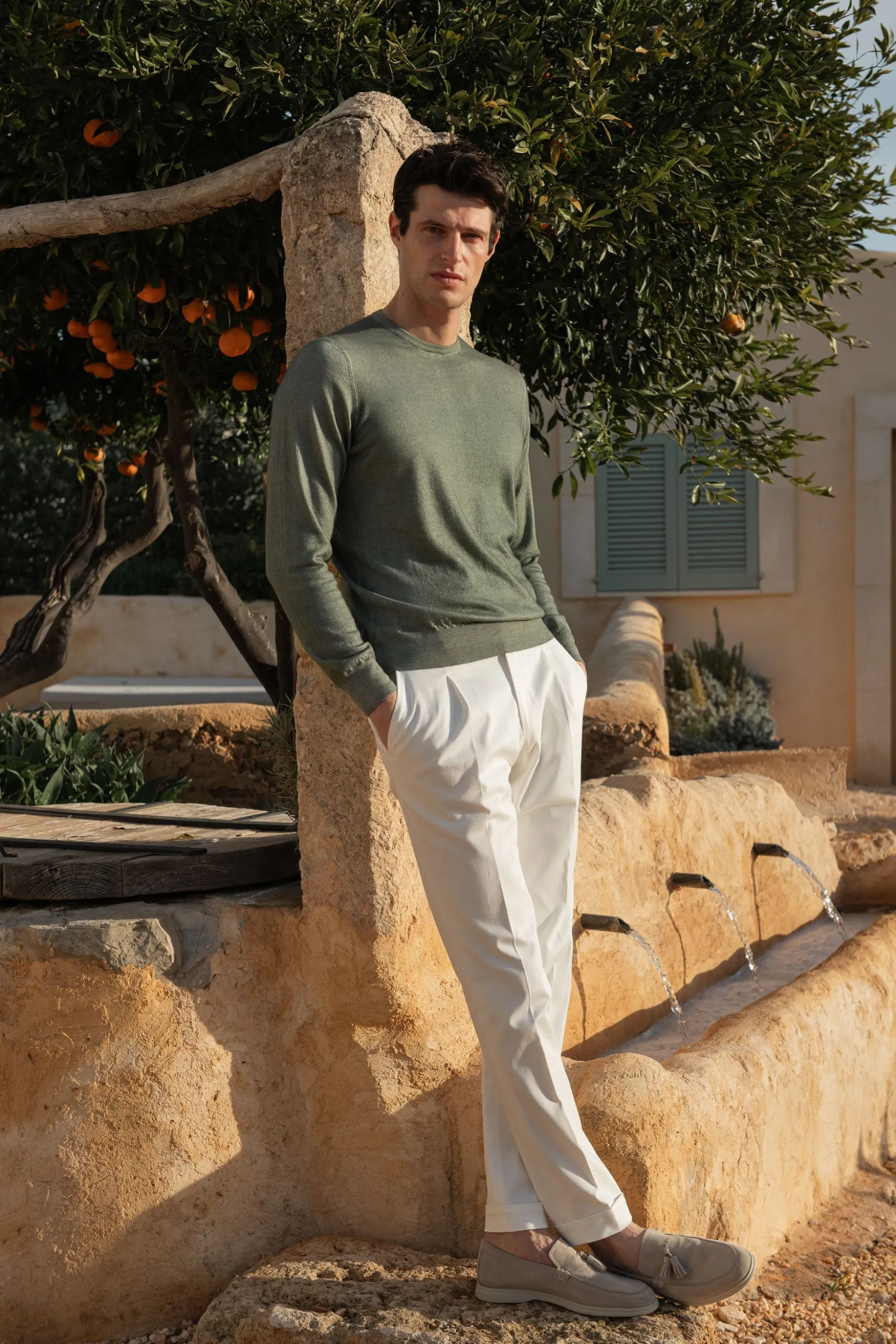 green_superlight_cashmere_3.webp Green superlight cashmere round neck – Made in italy