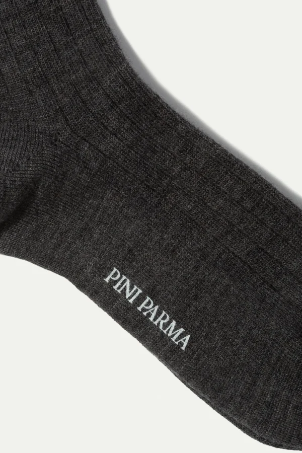 Grey - Super durable Wool short socks - Made in Italy