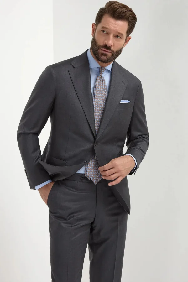 Grey full canvas suit - Made in Italy