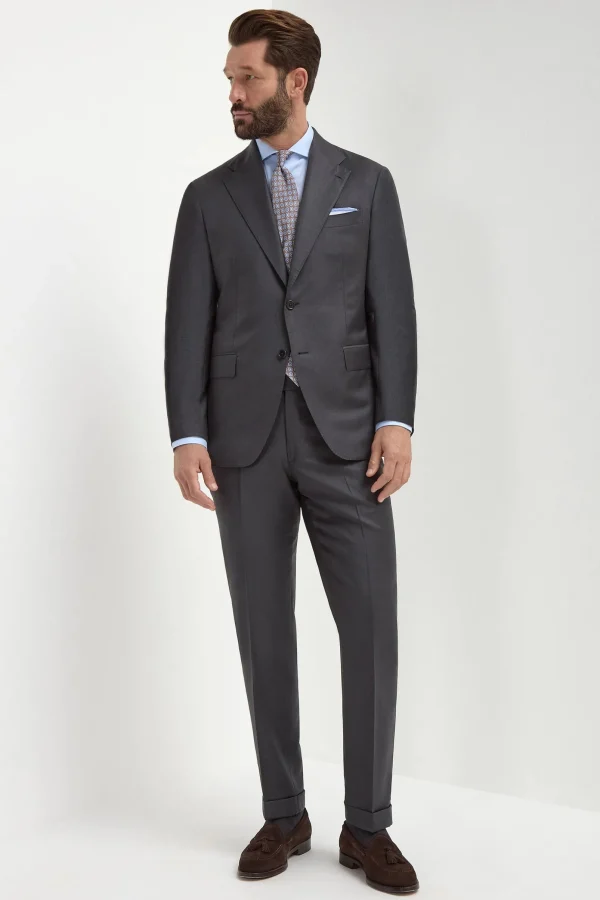 Grey full canvas suit - Made in Italy