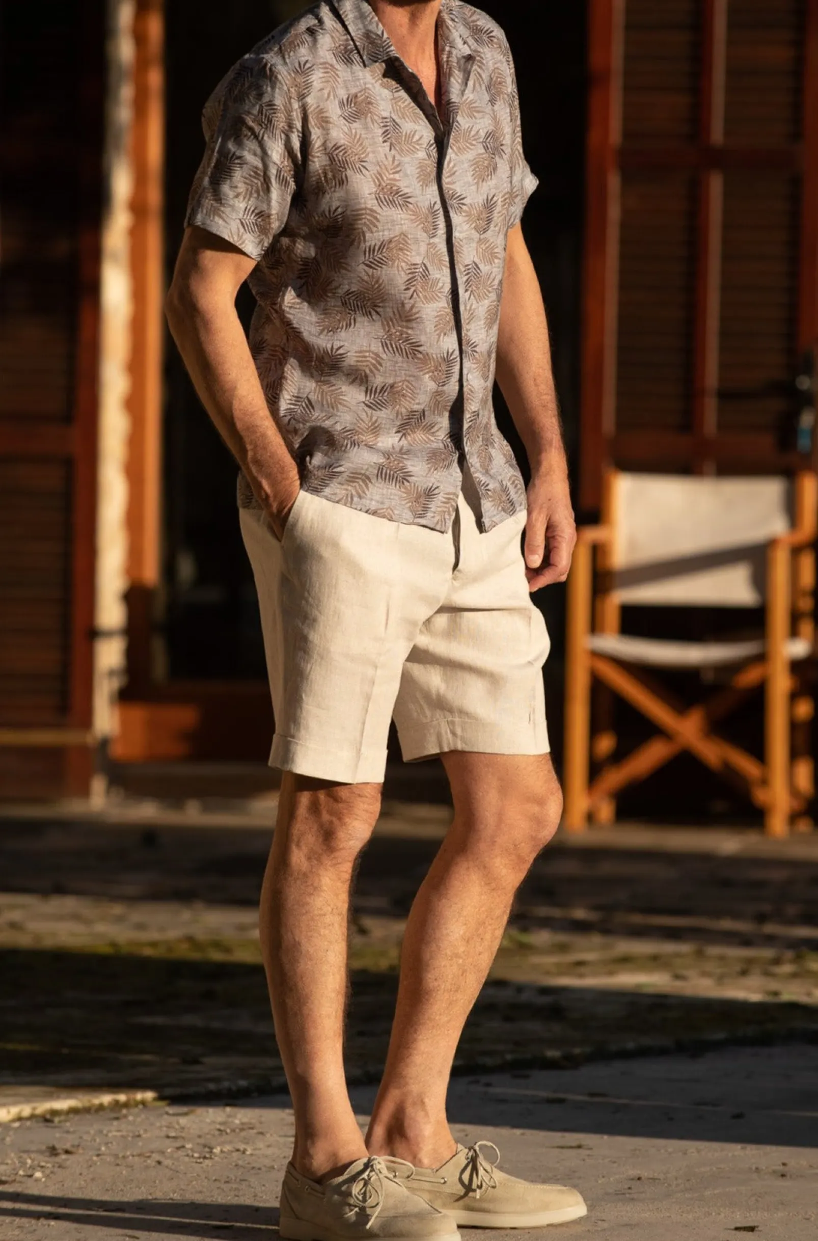 grey_hawaiana_linen_shirt_0.webp Grey Hawaiana linen shirt - Made in Italy