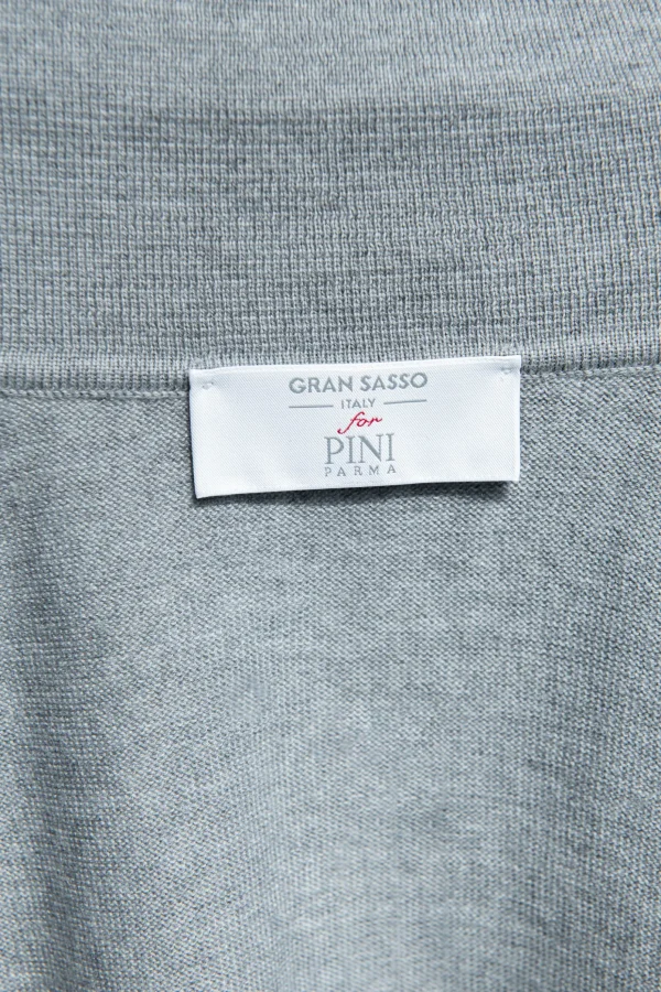 Grey Merino polo – Made in Italy