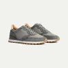 Grey nabuk and suede runners - Made In Italy