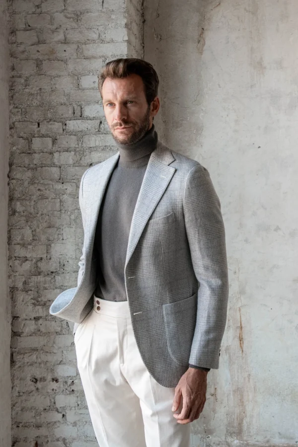 Grey Prince of Wales jacket - Made in Italy