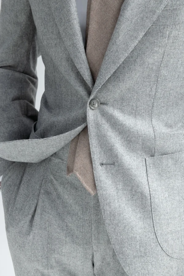 Grey Prince of Wales suit 