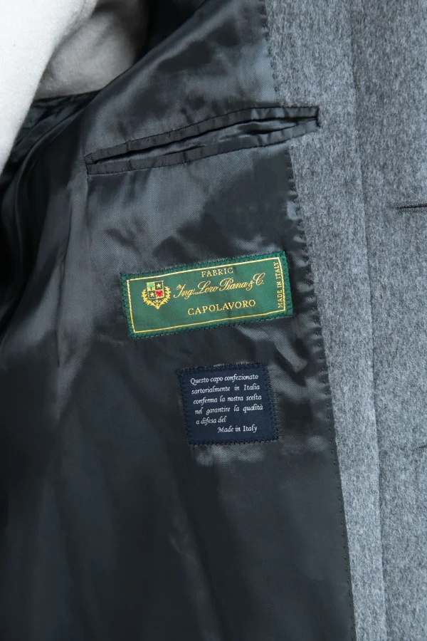 Grey raglan coat – Made in Italy