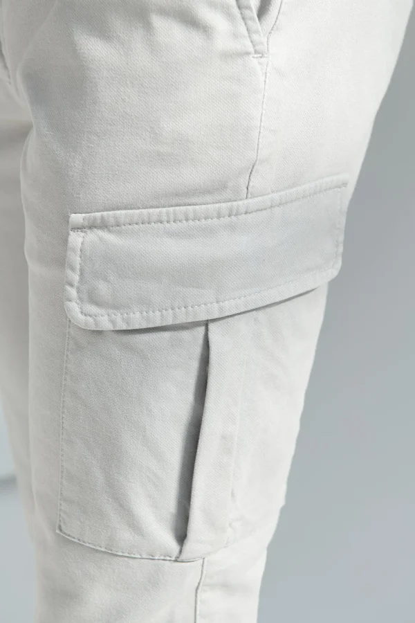 Grey stretch canvas cargo - Made in Italy