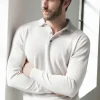 Light beige cashmere polo – Made in Italy