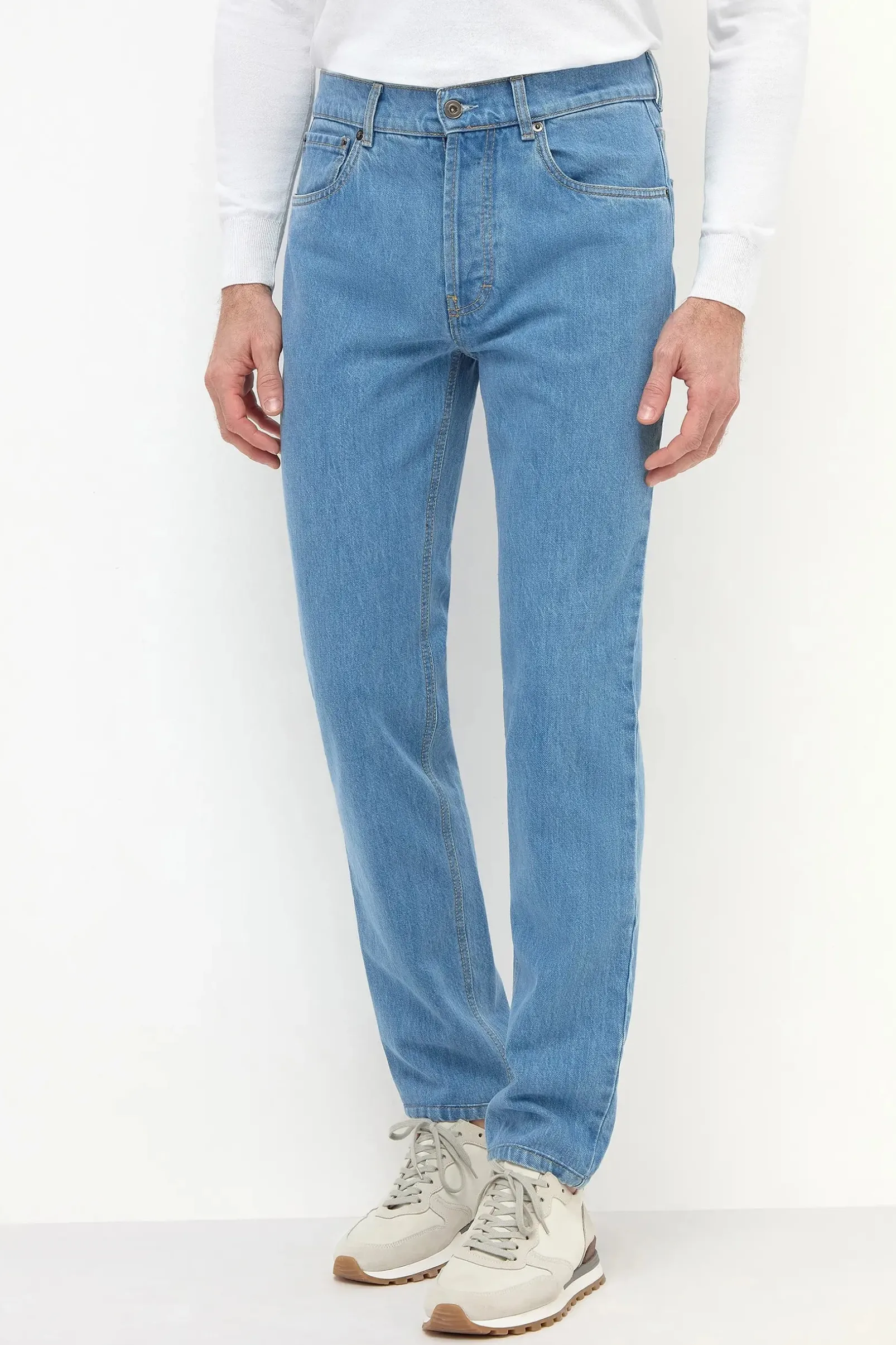 light_blue_bleached_jeans_0.webp Light blue bleached jeans - Candiani cotton - Made in Italy
