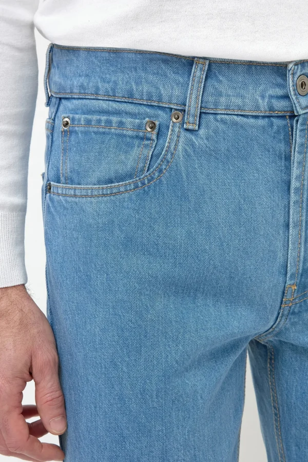 Light blue bleached jeans - Candiani cotton - Made in Italy
