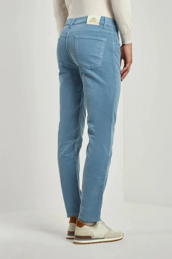Light blue corduroy 5 Pocket - Made in Italy