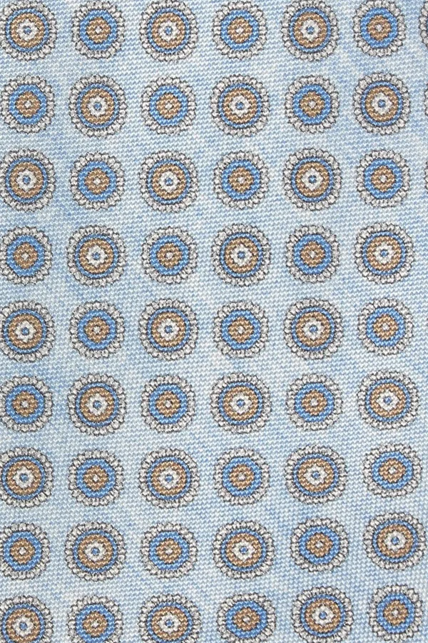Light blue fancy silk tie - Made in Italy