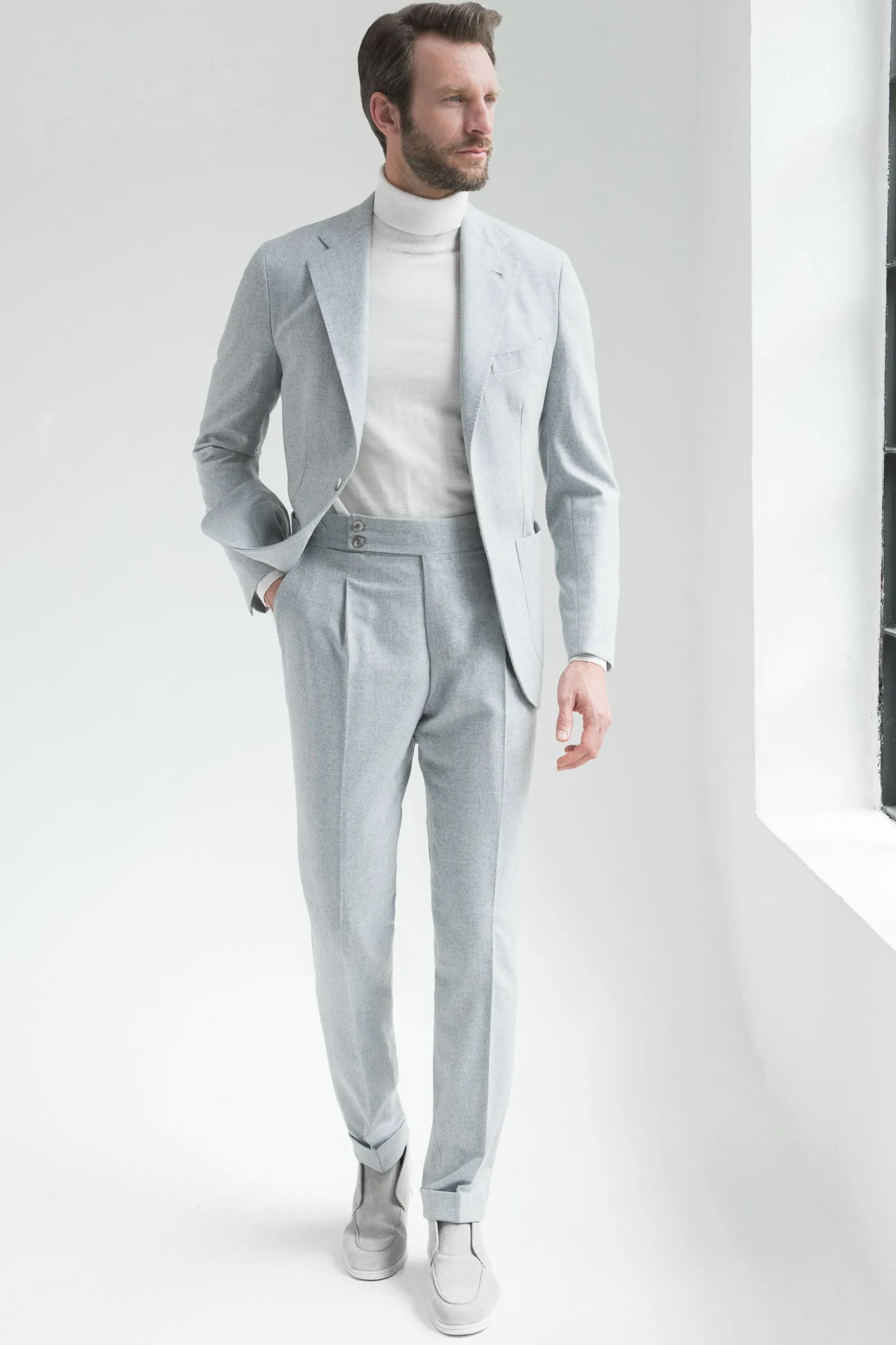 light_blue_herringbone_wo_0.webp Light blue herringbone wool and cashmere suit – Made in Italy