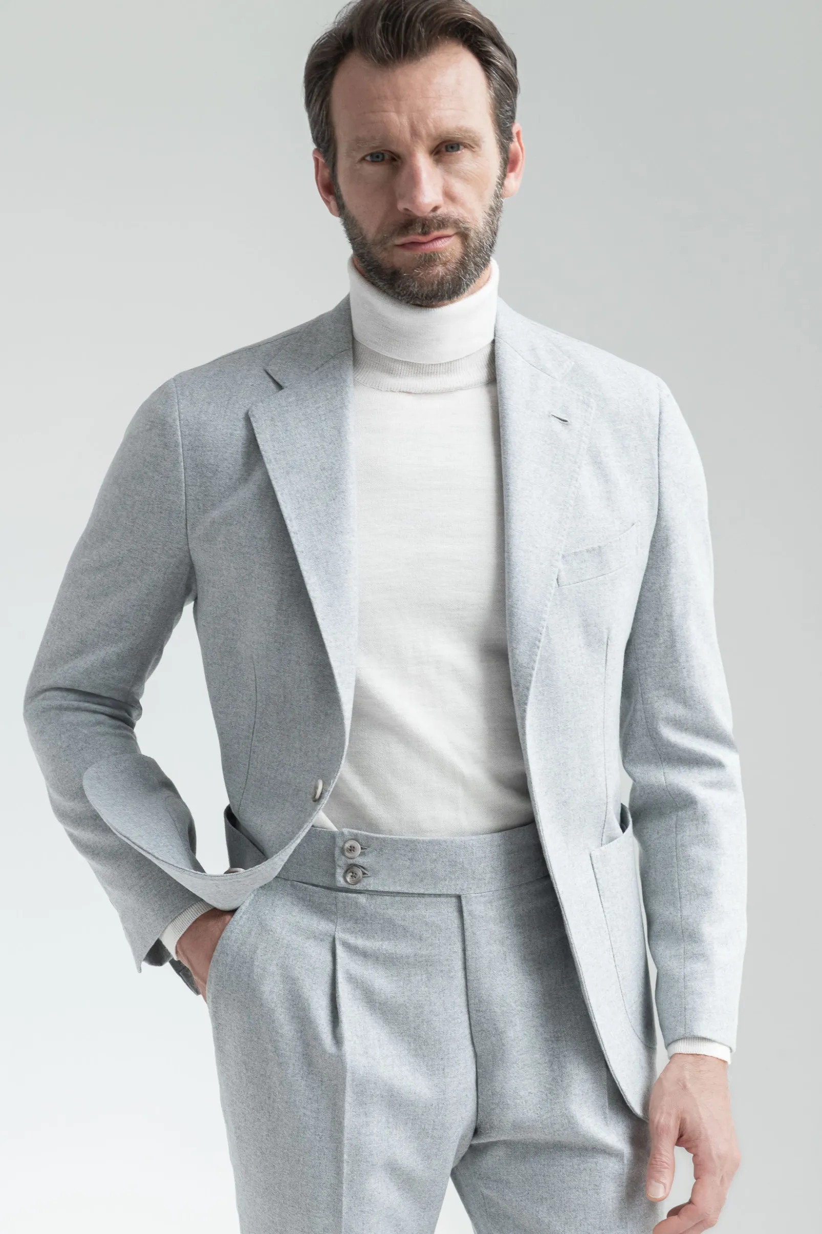 light_blue_herringbone_wo_4.webp Light blue herringbone wool and cashmere suit – Made in Italy