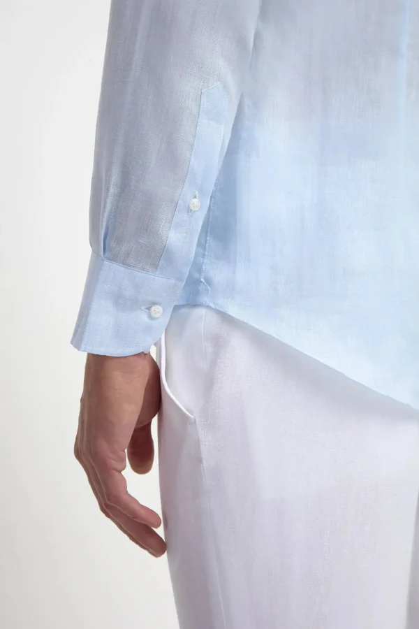 Light blue linen shirt - Made in Italy