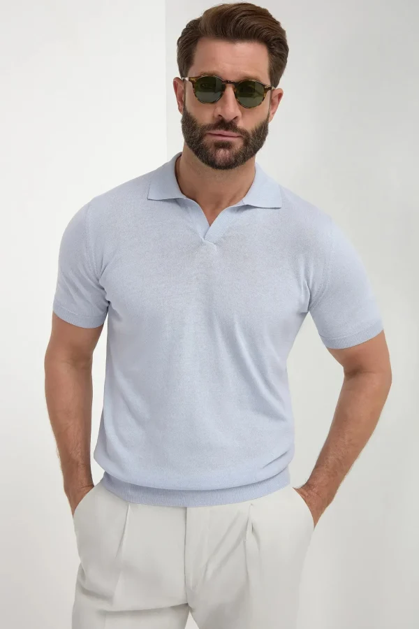 Light blue polo - Made in Italy