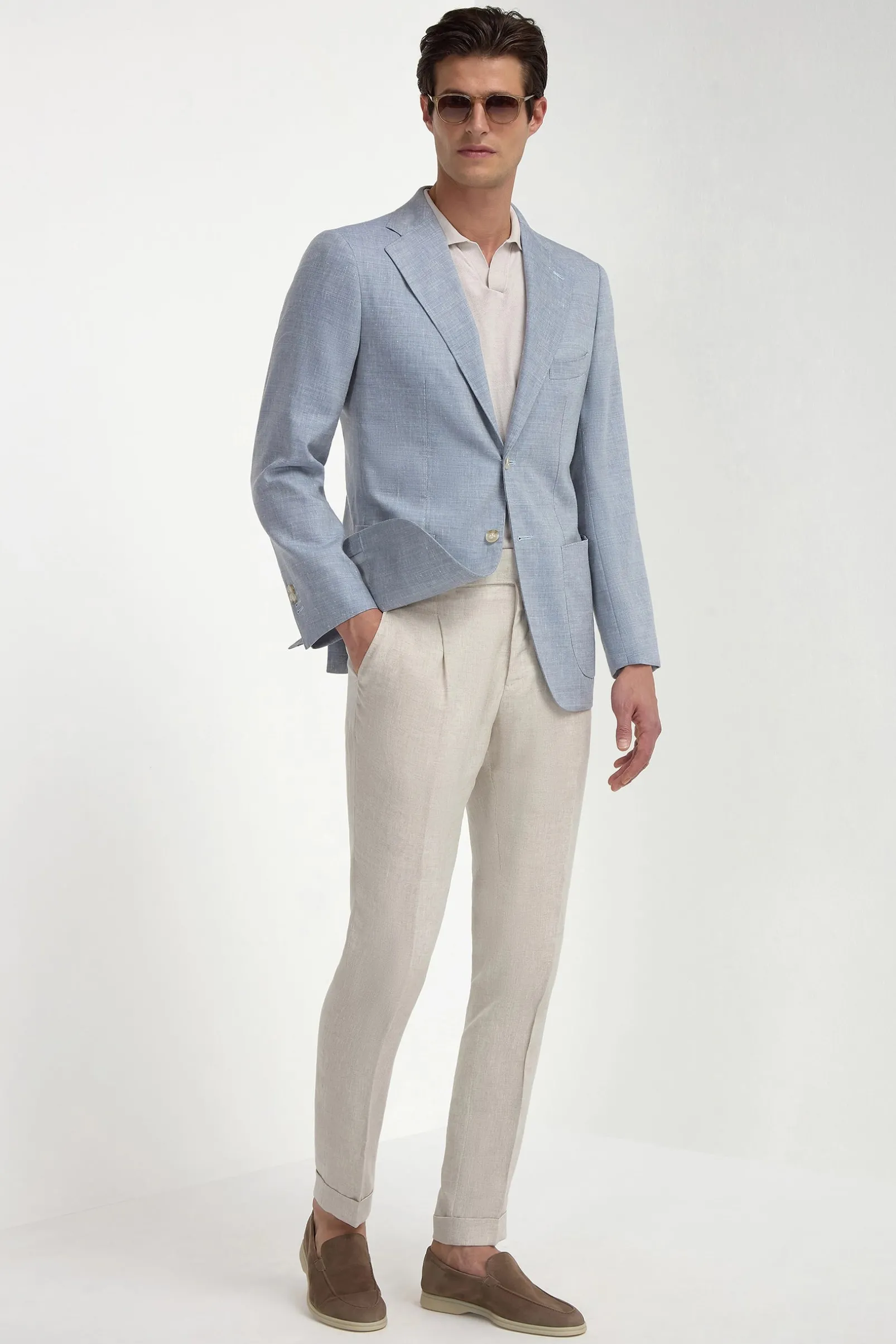 light_blue_wool_and_linen_4.webp Light blue wool and linen jacket - Made in Italy