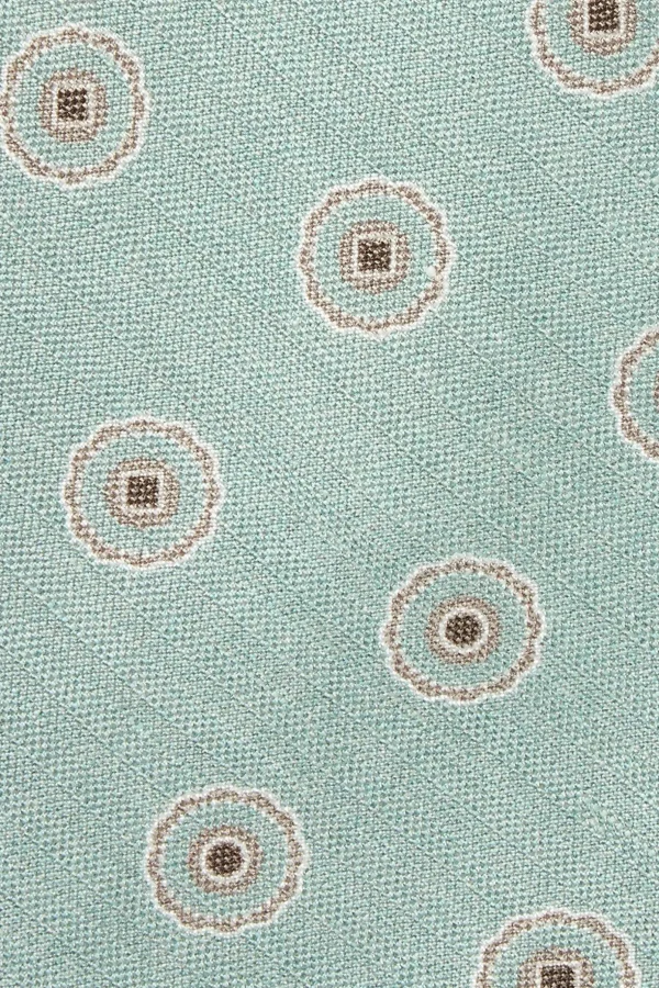 Light green macro fancy tie - Made in Italy