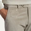 Light grey corduroy Sirmione trousers - Made in Italy