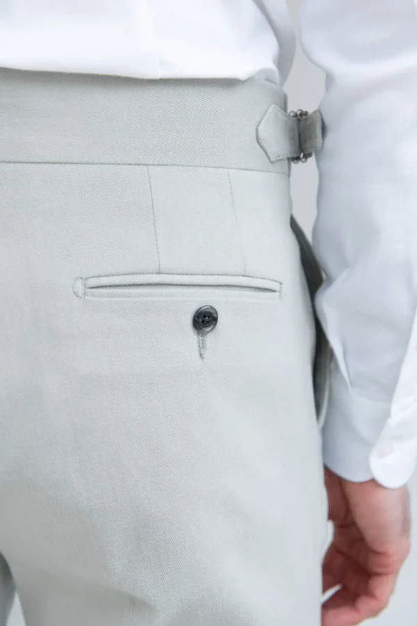 Light grey cotton Soragna trousers - Made in Italy