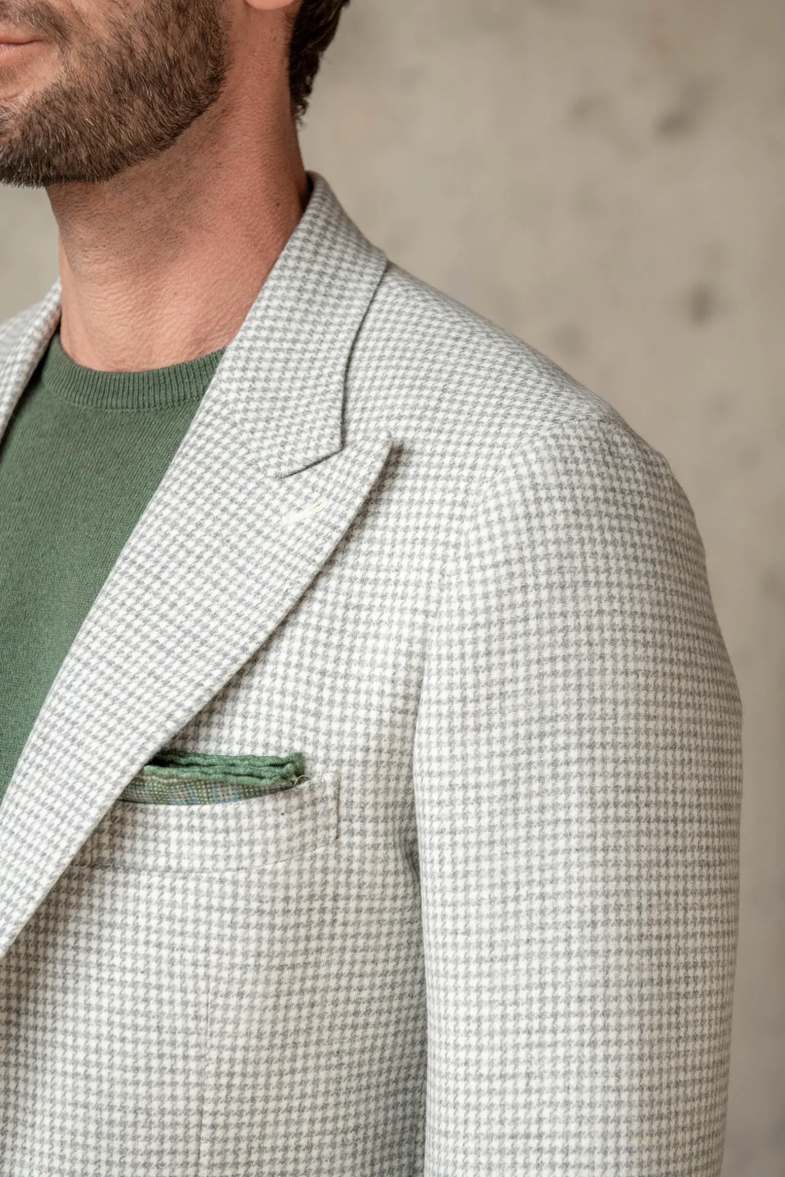 light_grey_houndstooth_ja_1.webp Light grey houndstooth jacket "Soragna Collection" - Made in Italy