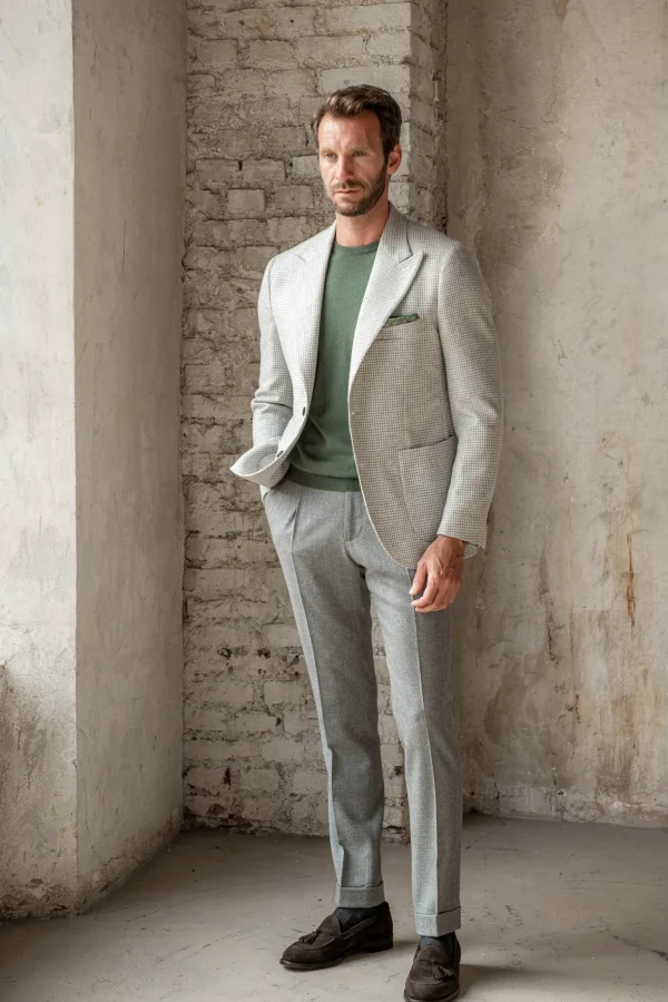 Light grey houndstooth jacket
