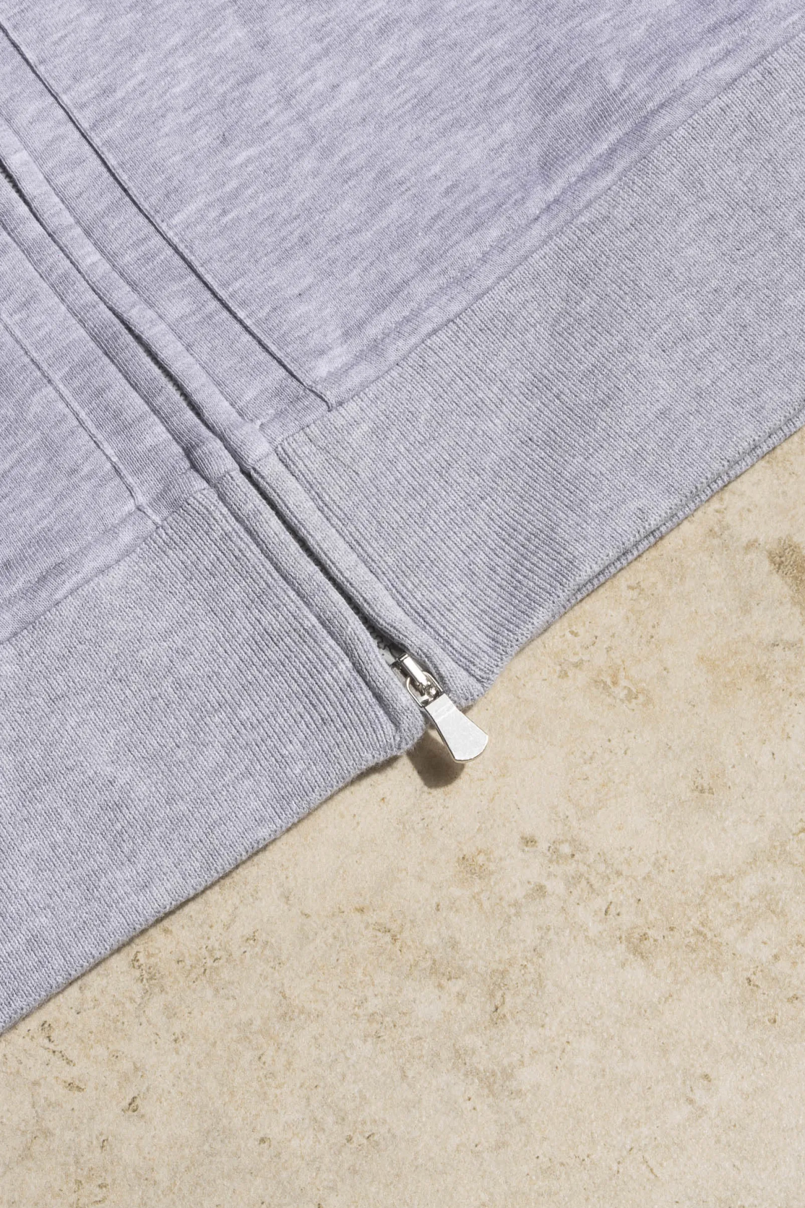 light_grey_leisure_zip_ho_2.webp Light Grey Leisure Zip Hoodie - Made in Italy