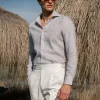 Light grey linen shirt - Made in Italy