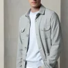 Light grey Safari Jacket flannel Super 180'S – Made in Italy