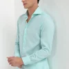 Mint linen shirt - Made in Italy
