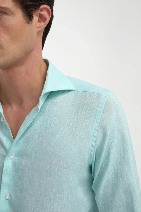 Mint linen shirt - Made in Italy