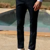Navy cotton Sirmione trousers - Made in Italy