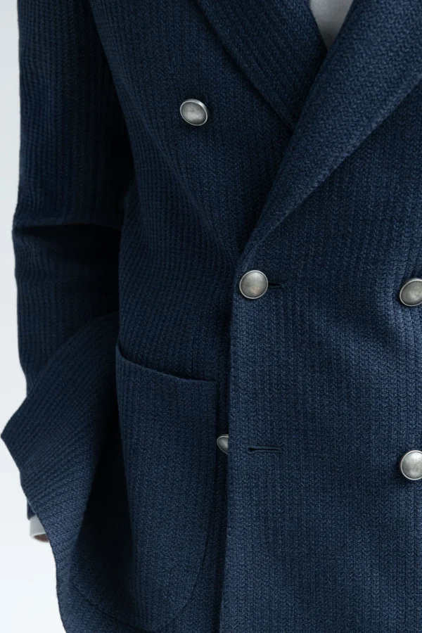 Navy double breasted jacket - Made in Italy