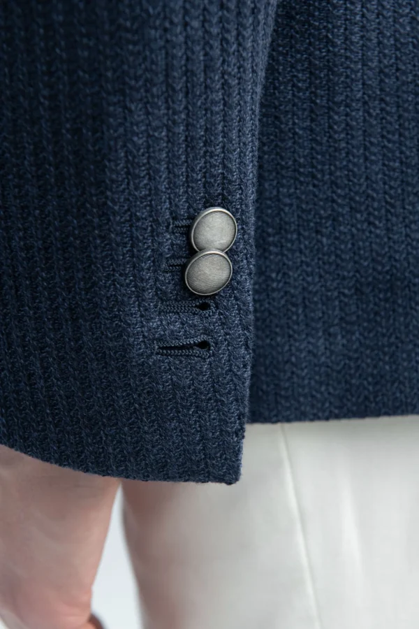 Navy double breasted jacket - Made in Italy