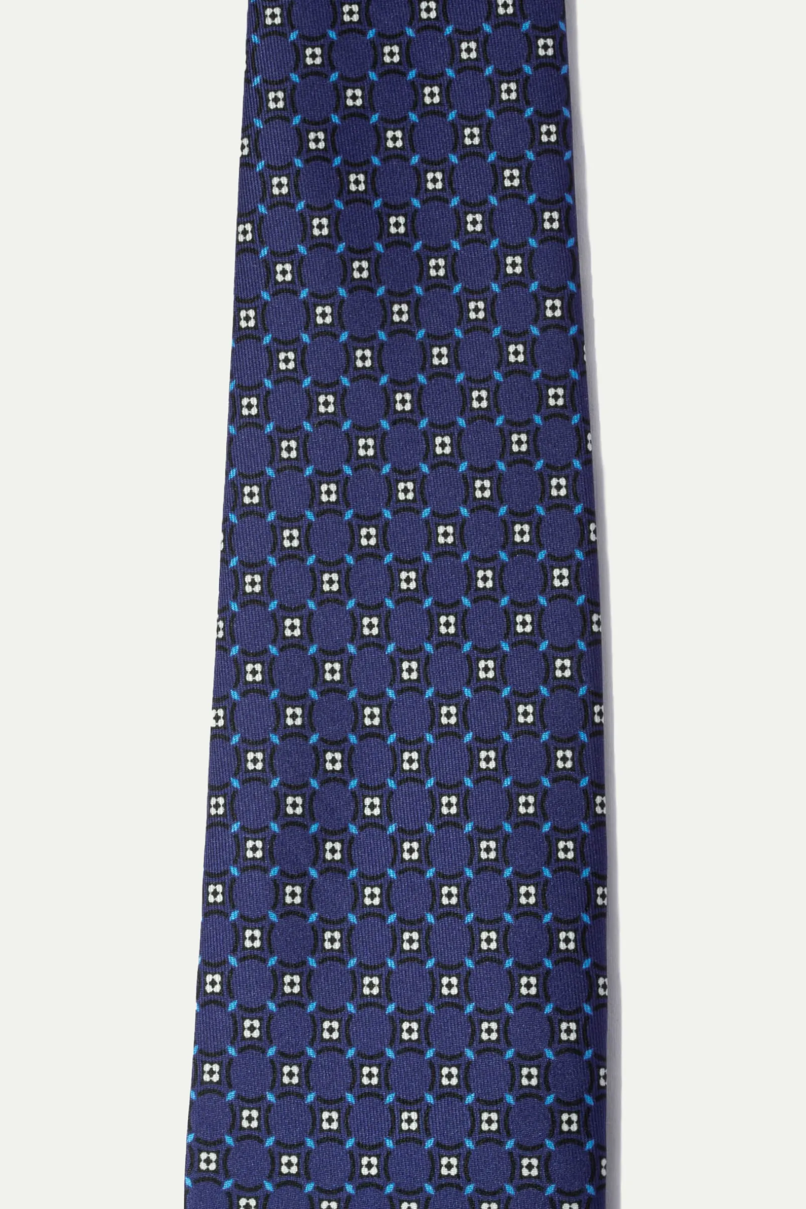 navy_fancy_printed_silk_t_3.webp Navy fancy printed silk tie - Made In Italy