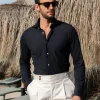 Navy jersey shirt - Made in Italy