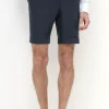 Navy linen shorts - Made in Italy