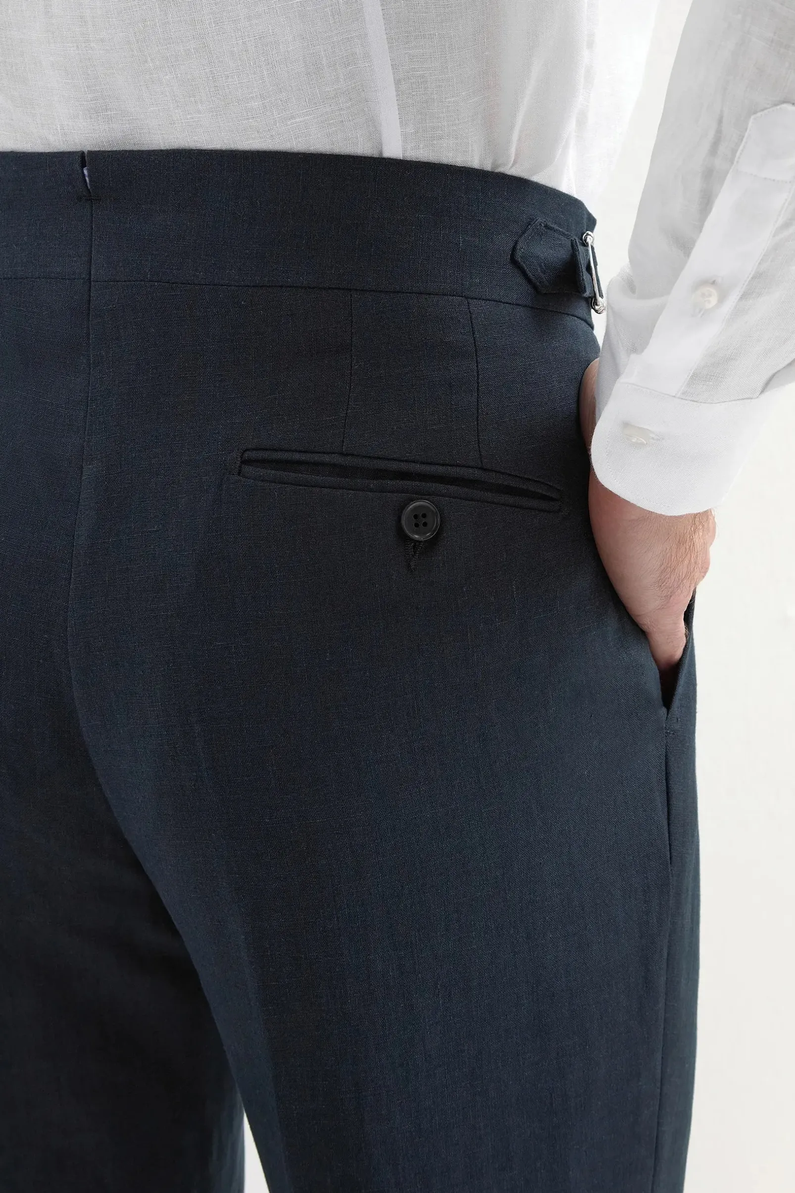 navy_linen_soragna_trouse_3.webp Navy linen Soragna trousers - Made in Italy
