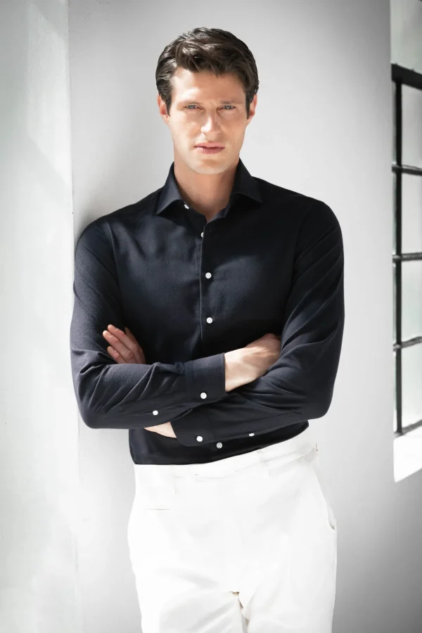 Navy warm touch shirt - Made In Italy