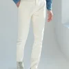 Off-white cotton and cashmere Garda trousers - Made in Italy