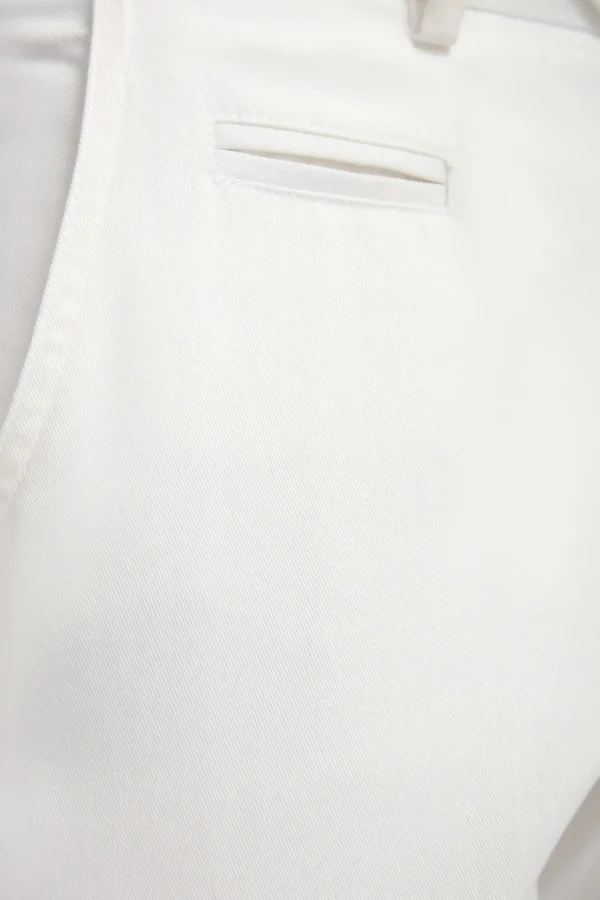 Off-white cotton Garda trousers - Made in Italy