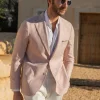 Pink jacket in cotton & silk - Made in Italy