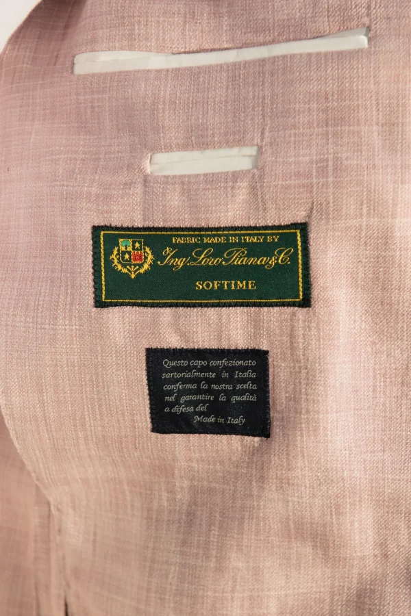 Pink jacket in cotton & silk - Made in Italy