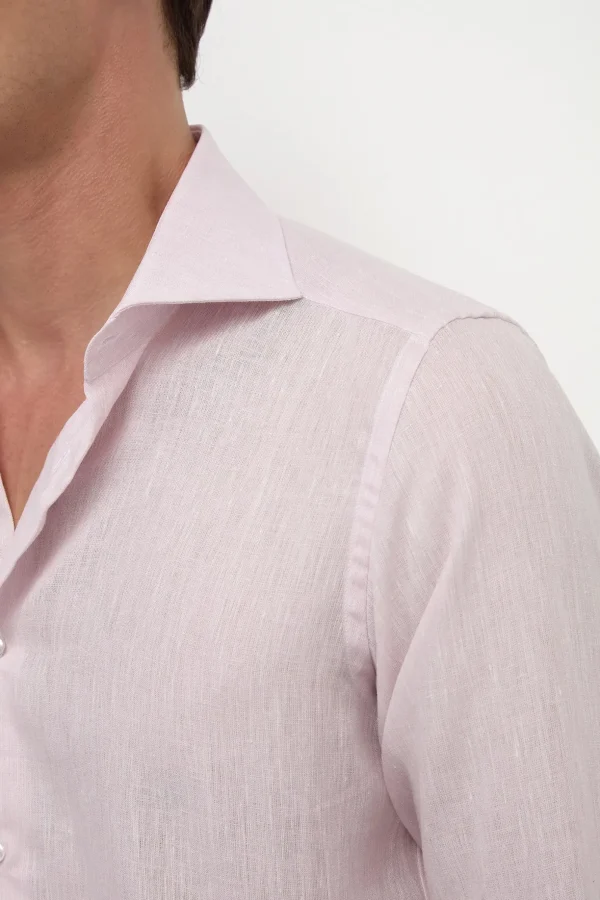 Pink linen shirt - Made in Italy