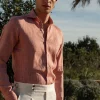 Red linen shirt - Made in Italy