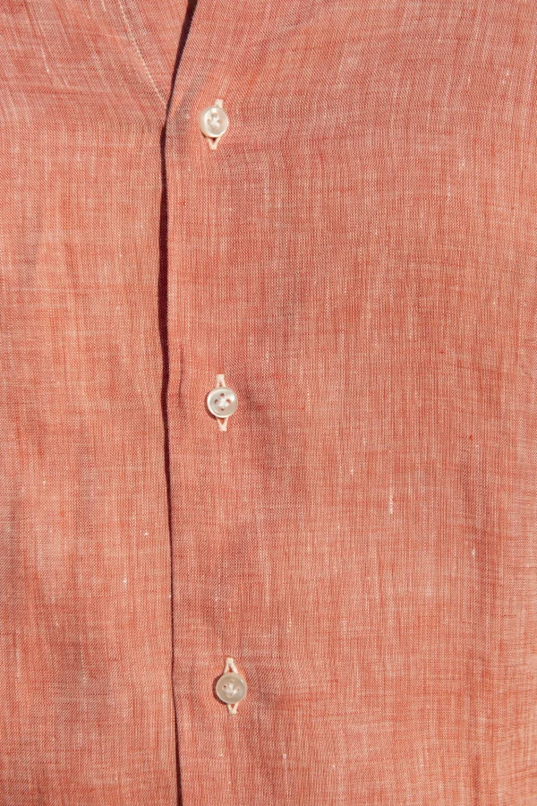 Red linen shirt - Made in Italy