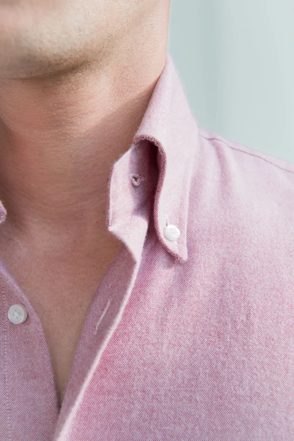 Red soft oxford button down shirt - Made In Italy